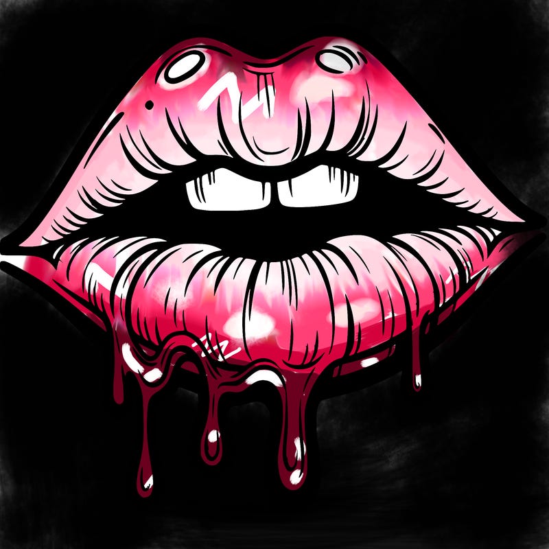 lips that look realistic and drip