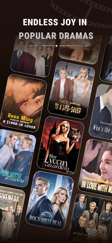 Prime Drama - A gallery of popular vertical micro-dramas on the Prime Drama app including romance and thriller titles