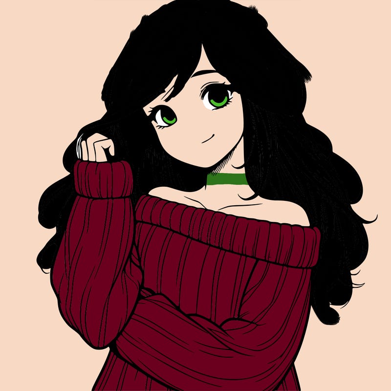 girl with sweater realistic