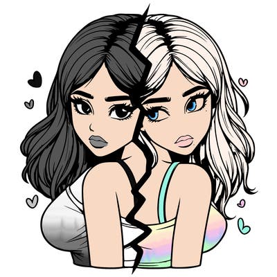 realistic girl split