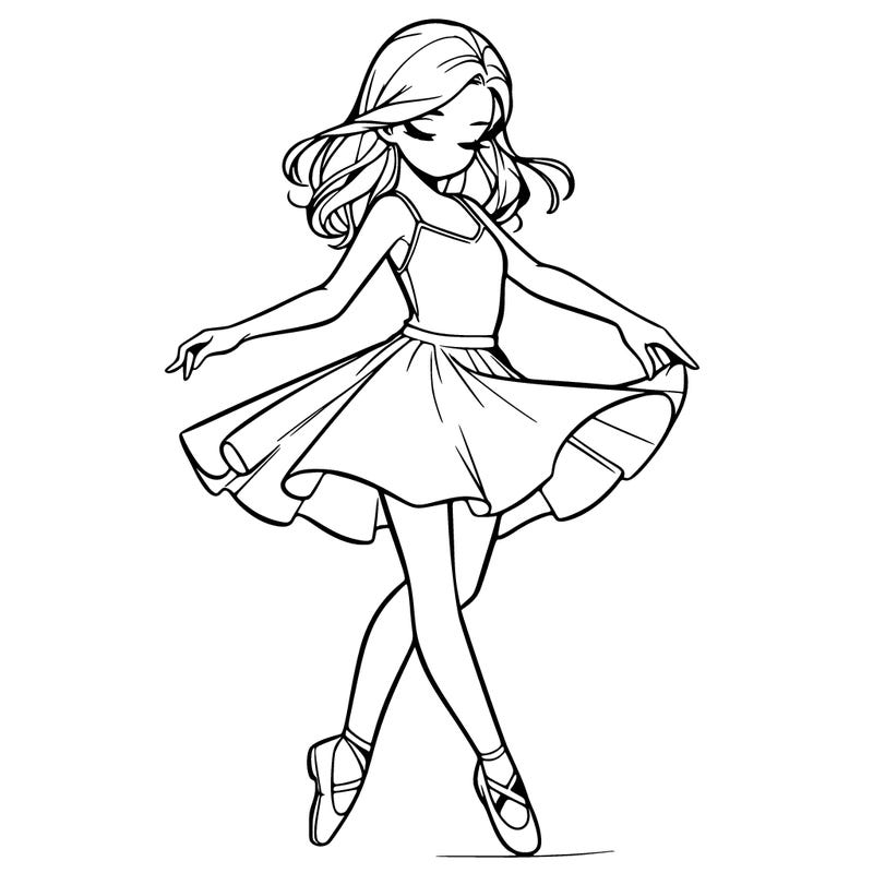 a realistic girl doing dance