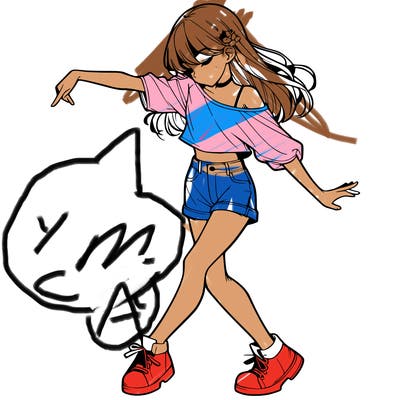 realistic girl danceing