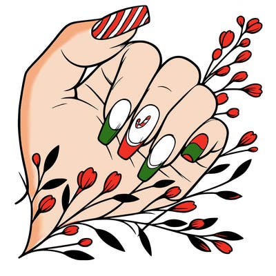 nails with french tip