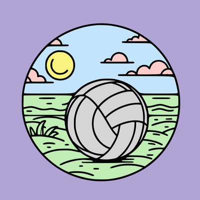 volleyball on a beach