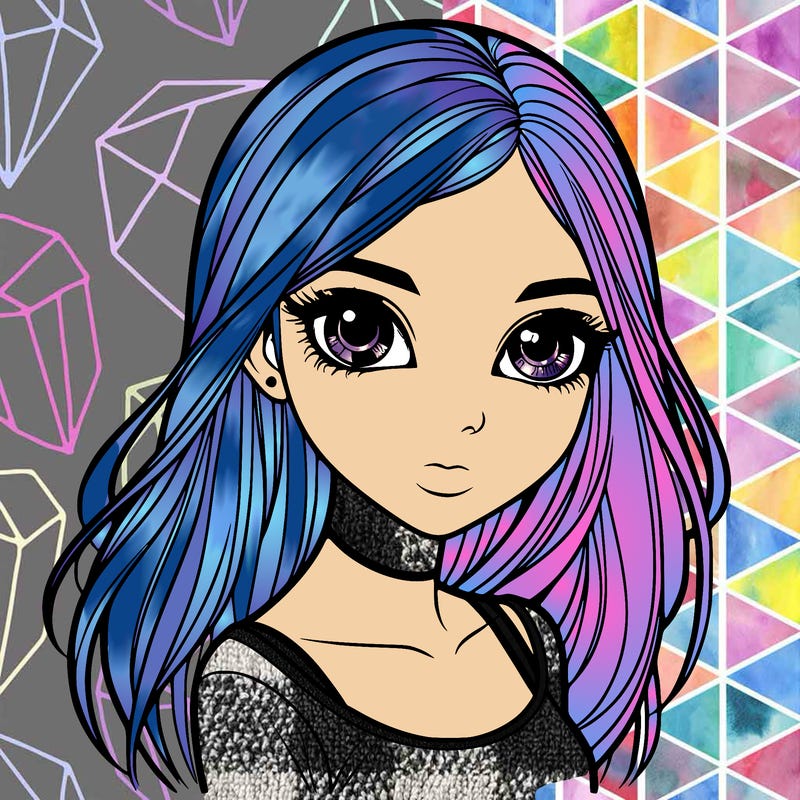 teen girl with pretty eyes