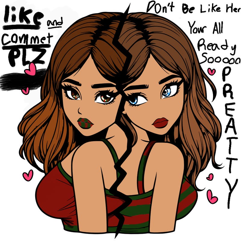 realistic girl split