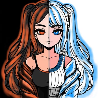 realistic girl split