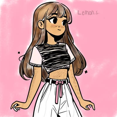 girl in a cute crop top