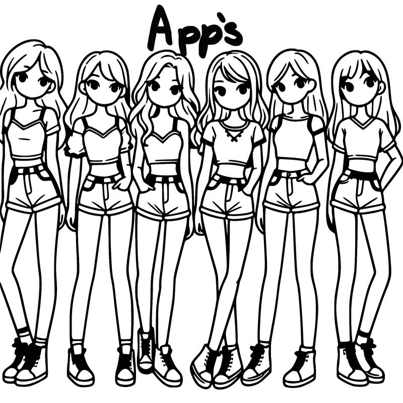 a group of girls wearing crop tops and shorts