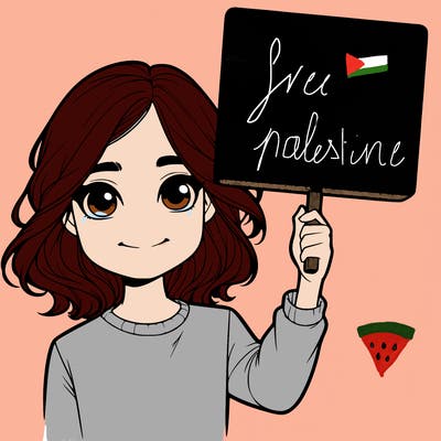 realistic girl holding up a sign