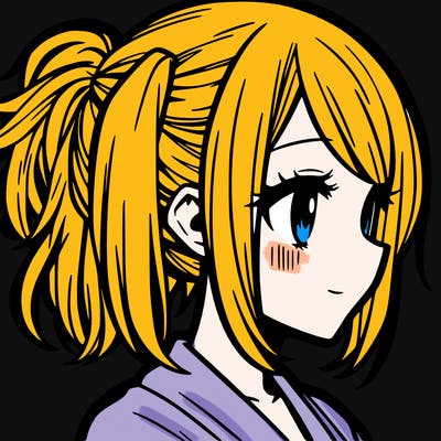 blonde manga girl profile photo