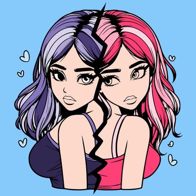 realistic girl split