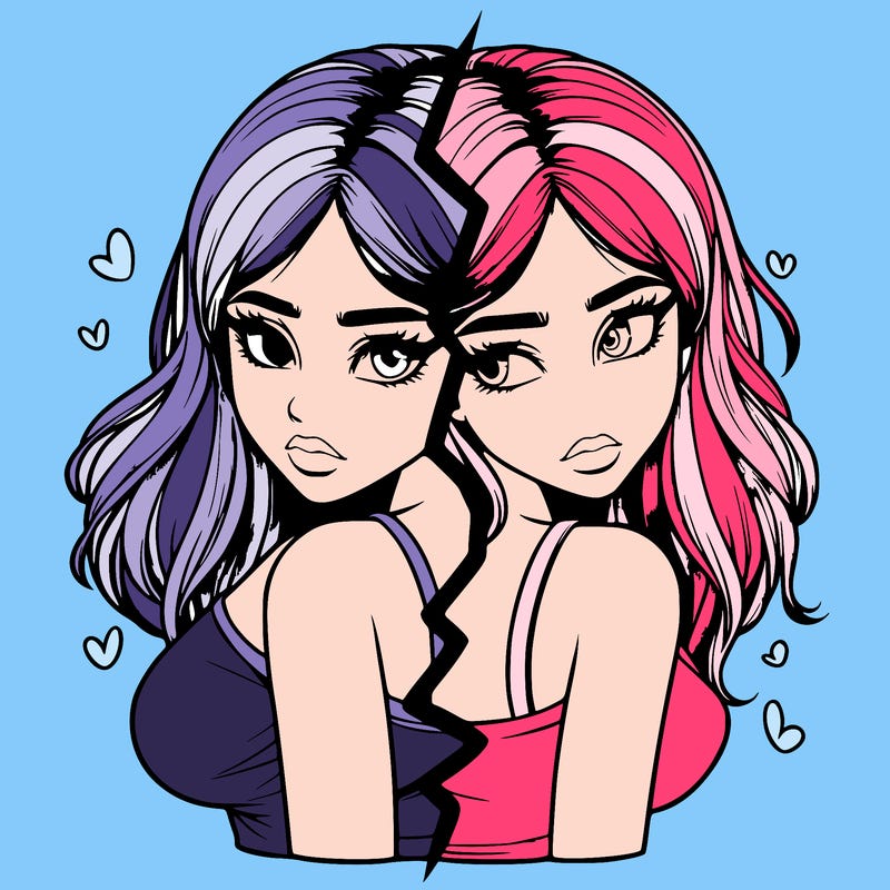 realistic girl split