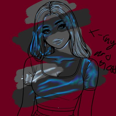 realistic girl with crop top