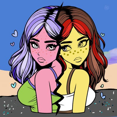 realistic girl split