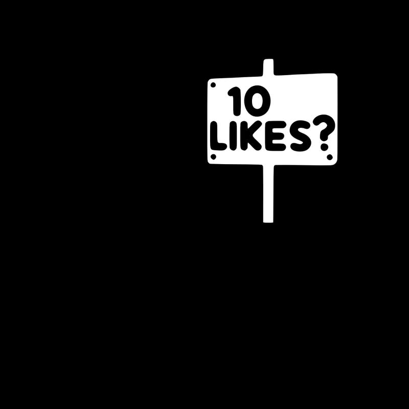 girl with oversized hoodie drinking boba and she has a high ponytail with a sign that says 10likes?