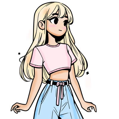 girl in a cute crop top