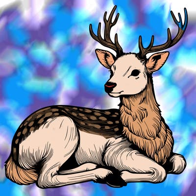 realistic deer with antlers