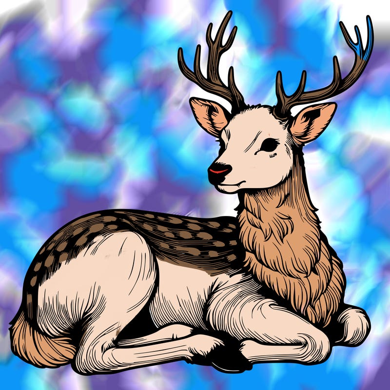 realistic deer with antlers