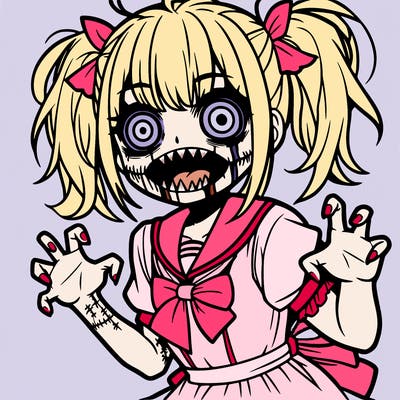 scary anime girl