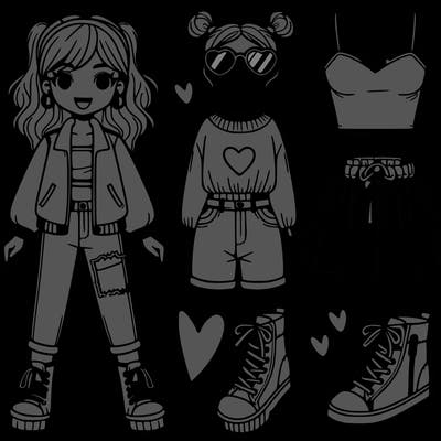 teenager girl outfit