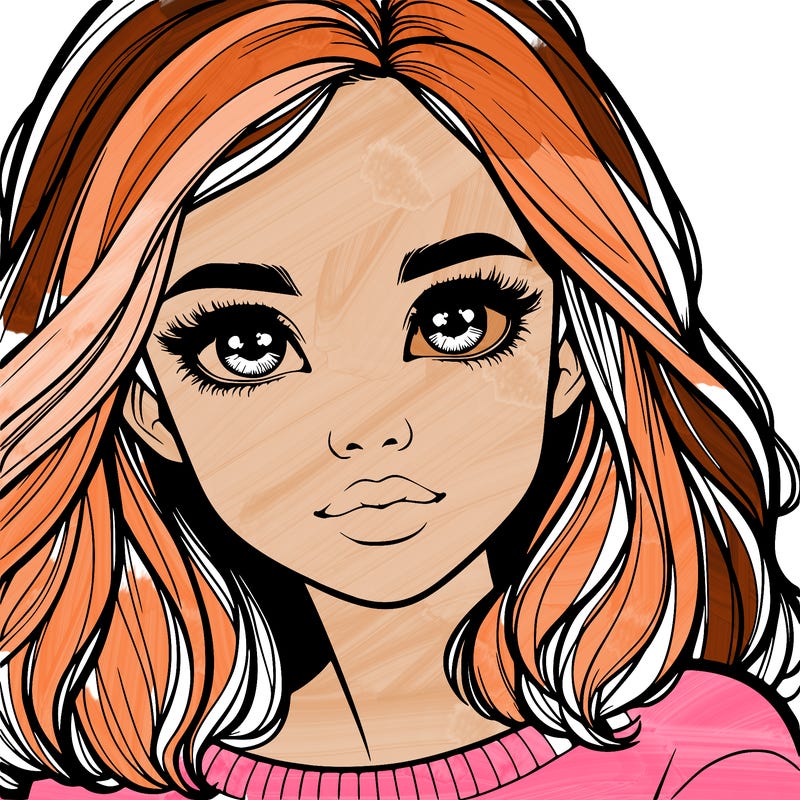 realistic girl whith cute eyes