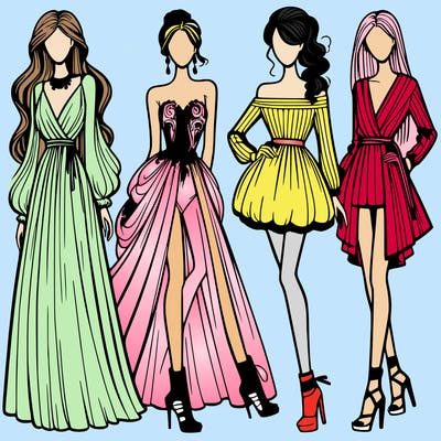 fashion models dresses