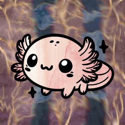 cute easy baby axolotl