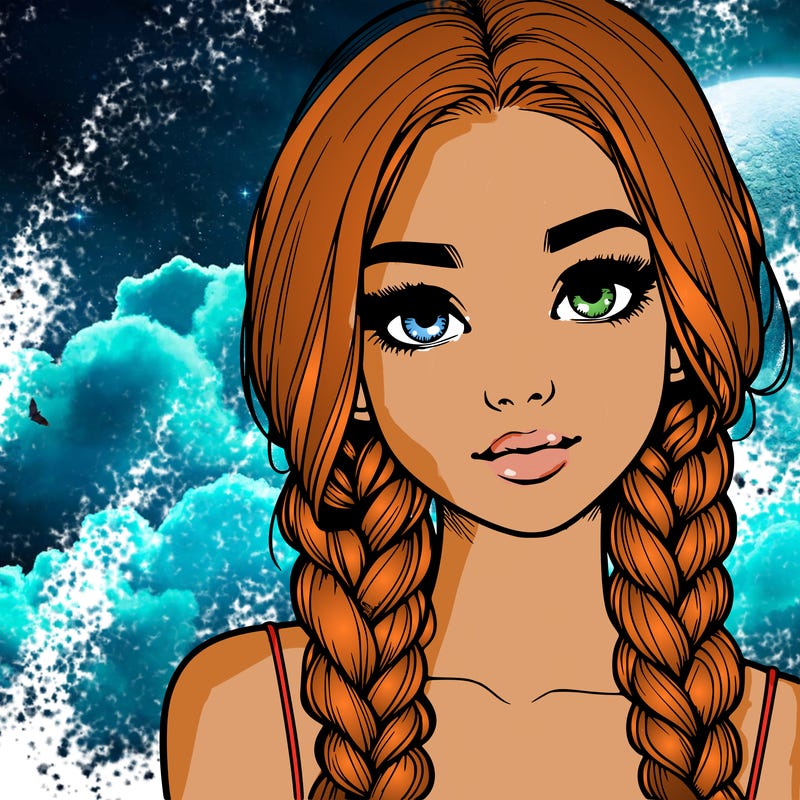 realistic girl with braids