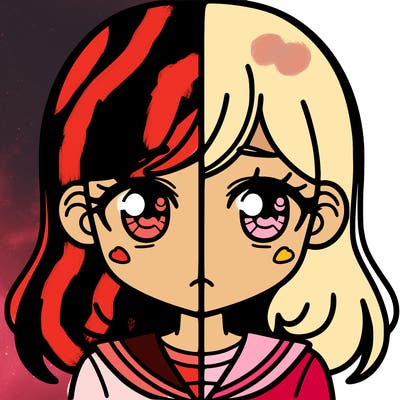 a split of a girl