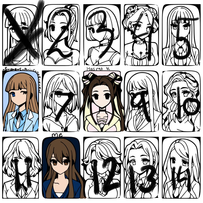 girls that look diffrent anime