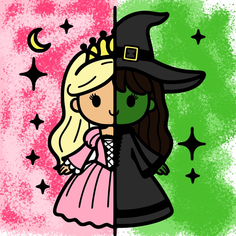 split princess and witch