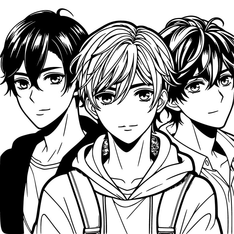 realistic anime boys
