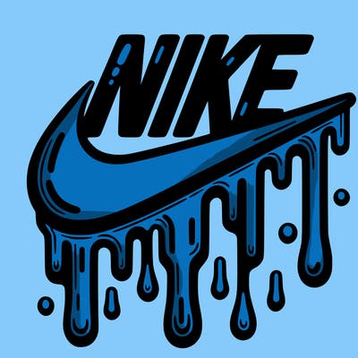 dripping nike logo