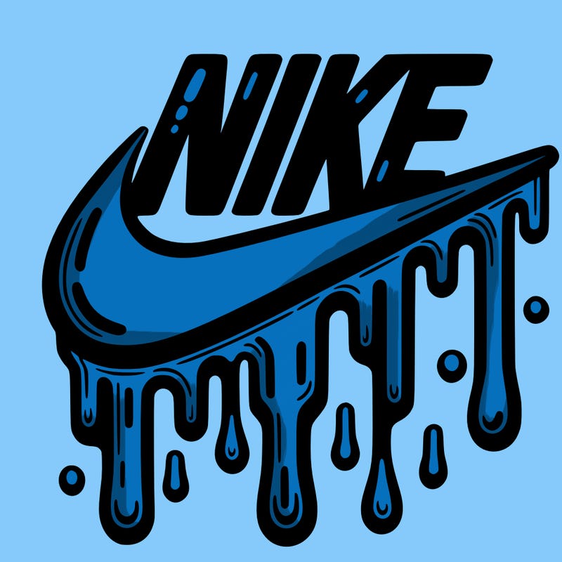 dripping nike logo