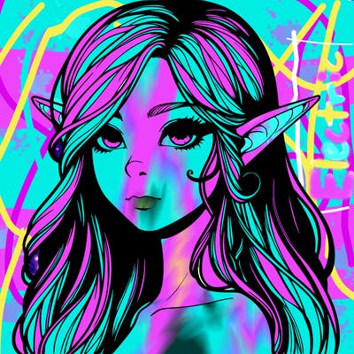 elf girl realistic dark fantasy