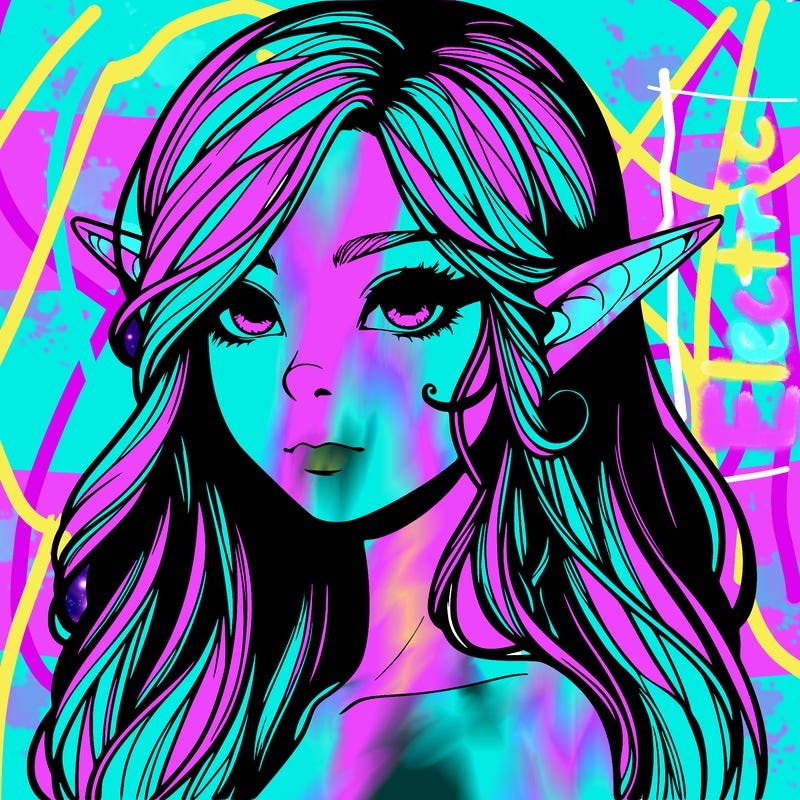 elf girl realistic dark fantasy