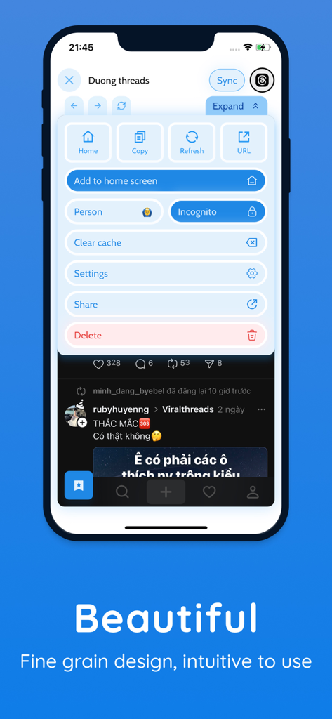 Zentab - Clone App Multi Login - Diseño de la interfaz de usuario de la aplicación Zentab que muestra la configuración de gestión de cuentas para perfiles de redes sociales clonados en una pantalla de smartphone.
