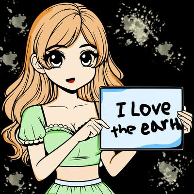 realistic pretty girl holding blank sign