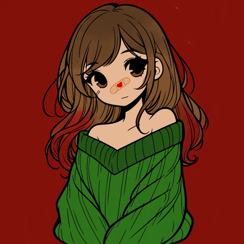 shy pretty girl wearing a sweater that is falling off one shoulder portrait