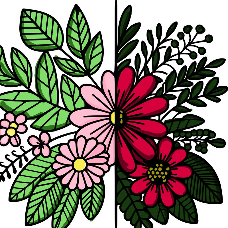 flowers split