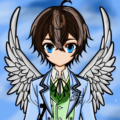 anime boy with wings
