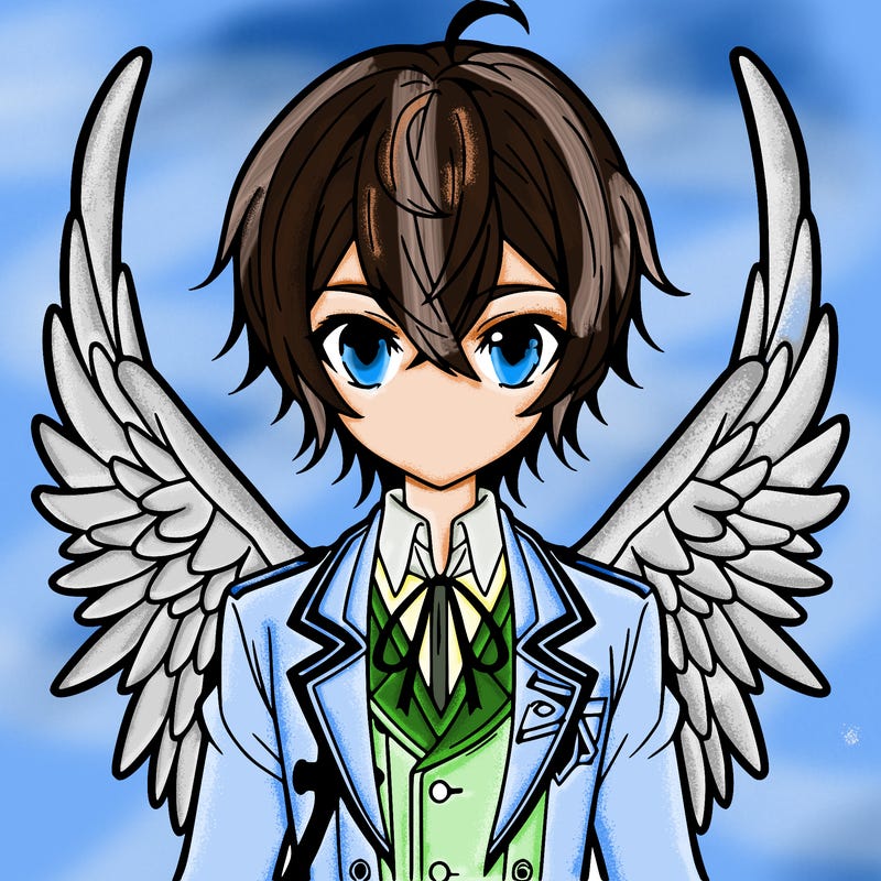 anime boy with wings