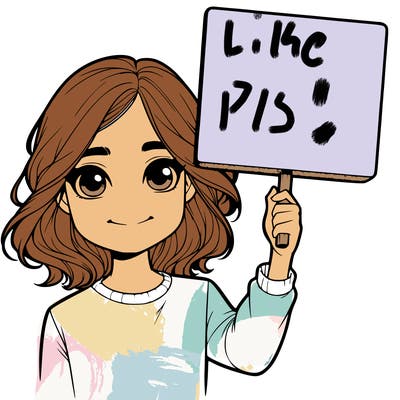 realistic girl holding up a sign