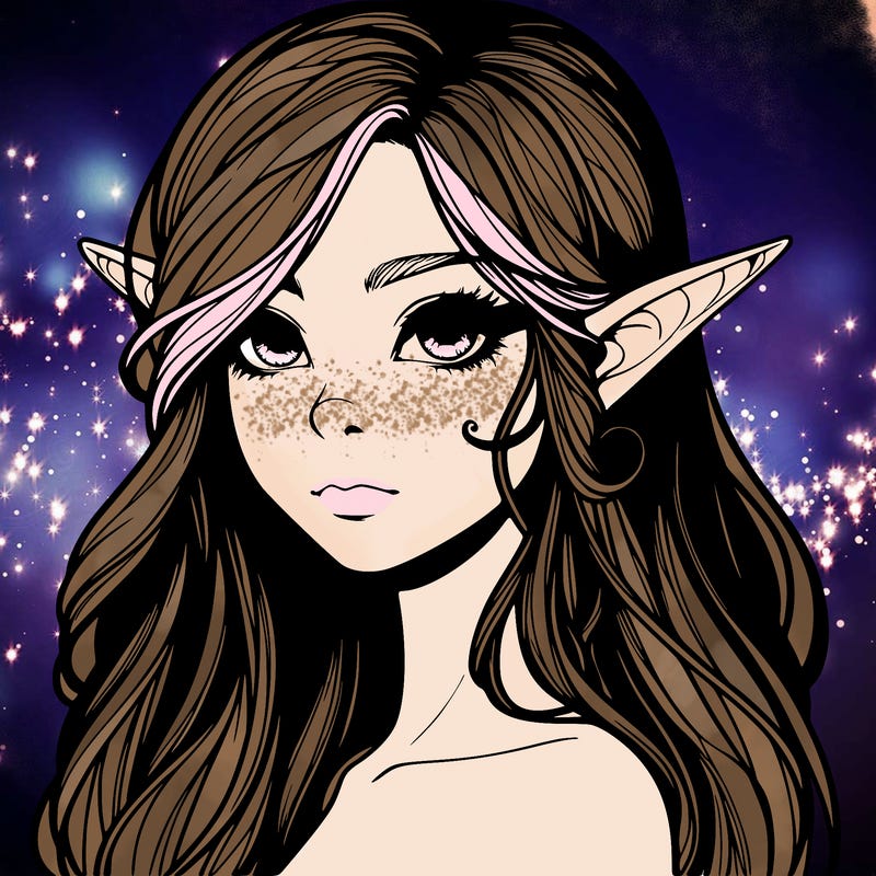 elf girl realistic dark fantasy