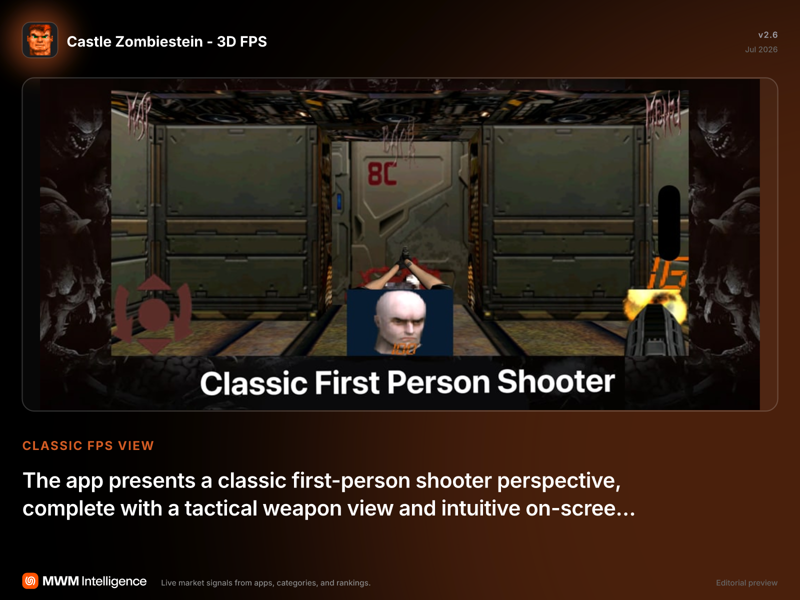 Castle Zombiestein - 3D FPS - Games App | MWM