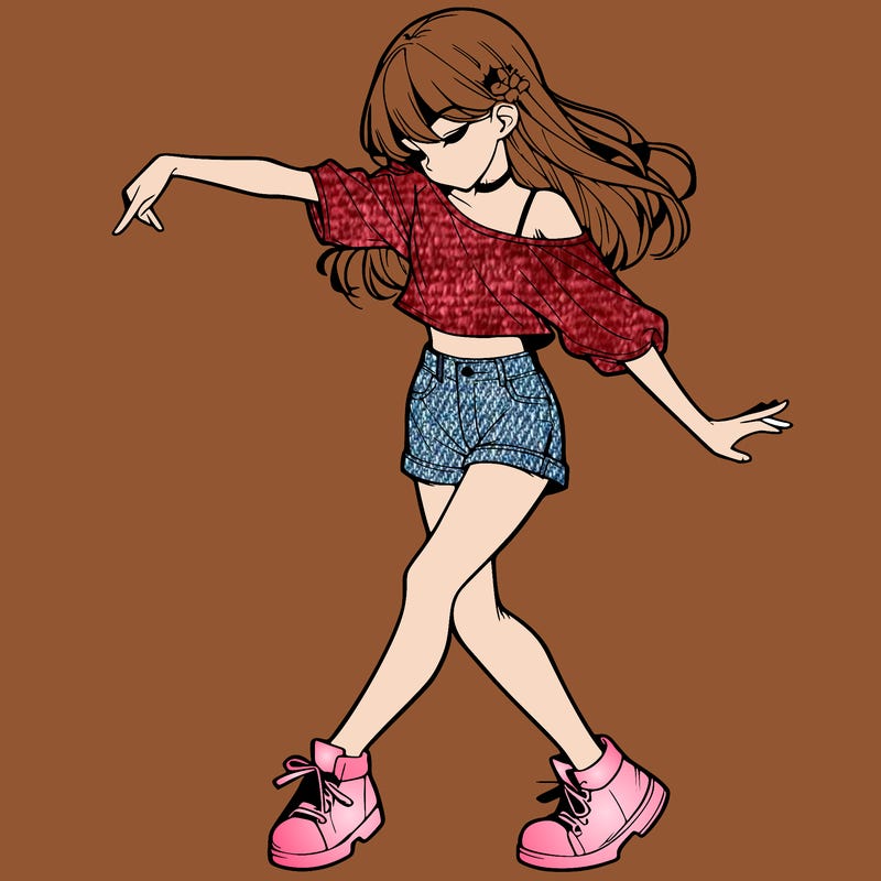 realistic girl danceing