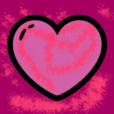 a blank heart