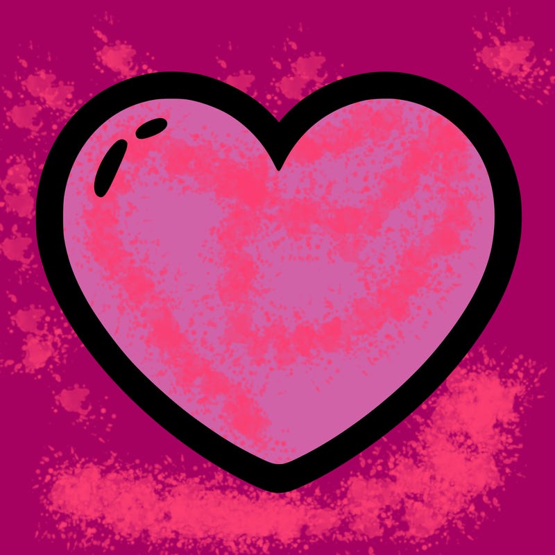 a blank heart