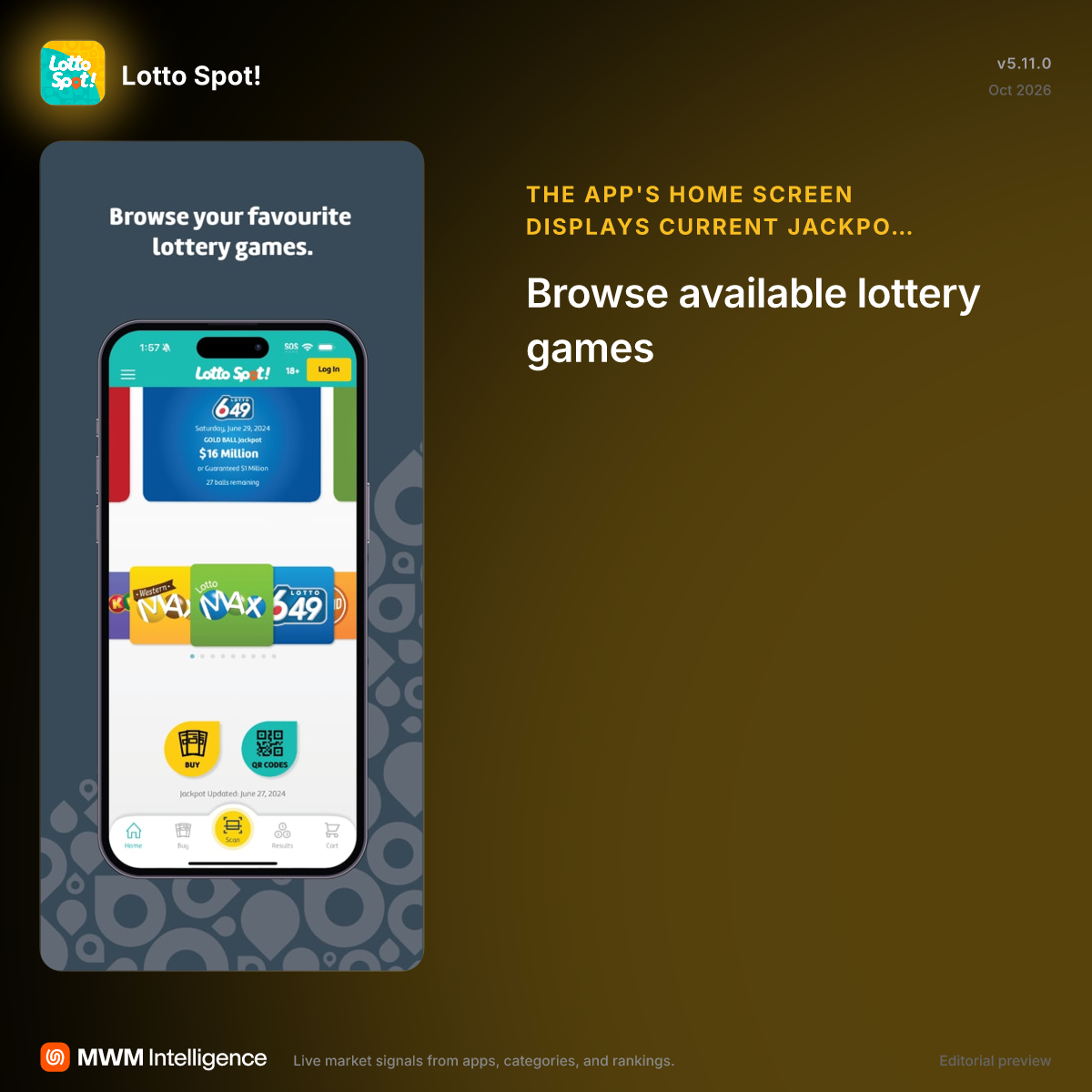 Lotto Spot! - Entertainment App | MWM